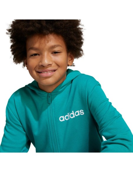 Adidas Essentials green kids tracksuit JN2427