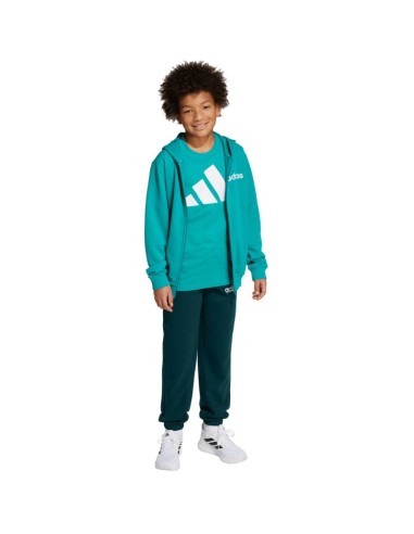Adidas Essentials green kids tracksuit JN2427