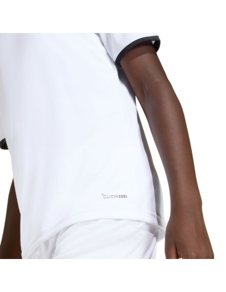 adidas Entrada 26 Jersey for kids white and black JZ2532