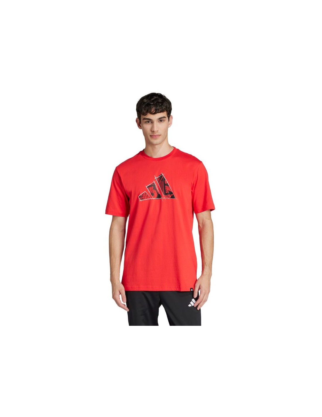 adidas Logo Graphic Men's TShirt Red JJ3934