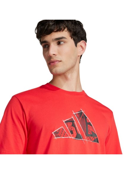adidas Logo Graphic Men's TShirt Red JJ3934