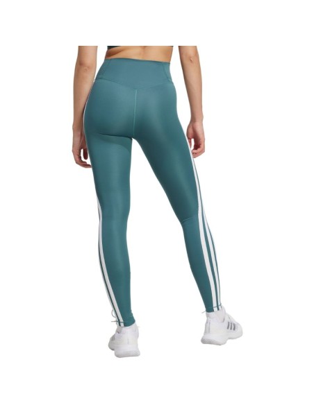 Adidas Optime Essentials 3Stripes 78 Women's Leggings Green JY2152