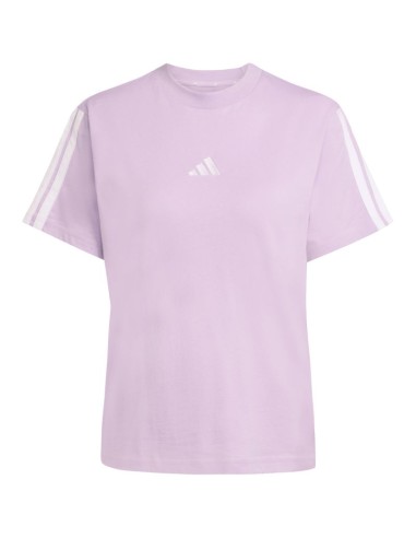adidas Essentials 3Stripes Cotton Women's TShirt Light Purple JV7362