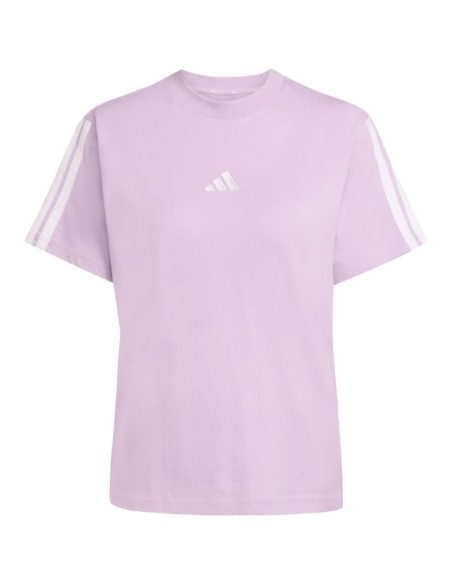 adidas Essentials 3Stripes Cotton Women's TShirt Light Purple JV7362