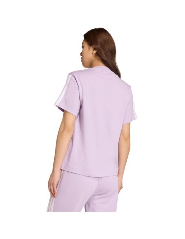 adidas Essentials 3Stripes Cotton Women's TShirt Light Purple JV7362