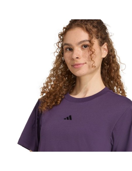 adidas Essentials Small Logo Cotton Purple Women's TShirt JY4966