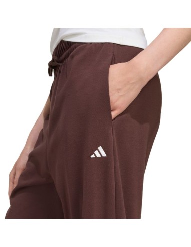 adidas Essentials Small Logo French Terry Cuffed Women's Pants Brown JX3864