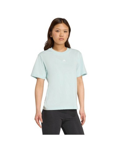adidas Essentials Small Logo Cotton Light Blue Women's TShirt JY4965
