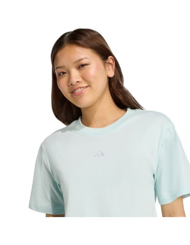 adidas Essentials Small Logo Cotton Light Blue Women's TShirt JY4965