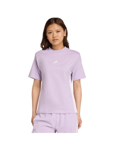 adidas Essentials 3Stripes Cotton Women's TShirt Light Purple JX7619