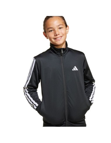 adidas Essentials Climacool Kids 3 Stripes Training Tracksuit 205 Black JD6502