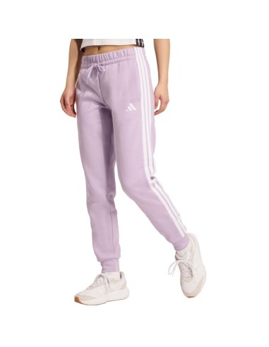 adidas Essentials 3Stripes Fleece Slim Women's Pants Pink JY3097