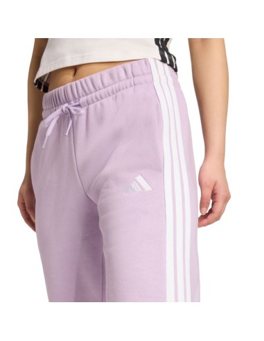 adidas Essentials 3Stripes Fleece Slim Women's Pants Pink JY3097