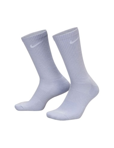 Nike Everyday Plus Cushioned Socks 3 Pairs Purple Blue Brown SX6888 970