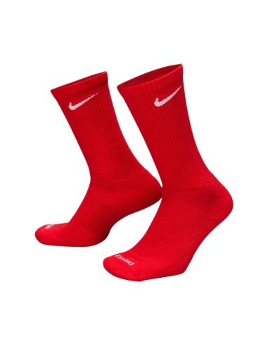 Nike Everyday Plus Cushioned Socks 3 Pairs Red White Navy SX6888 996