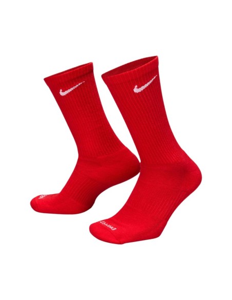 Nike Everyday Plus Cushioned Socks 3 Pairs Red White Navy SX6888 996