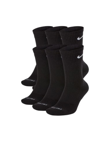 Nike Everyday Plus Cush Socks 6 Pairs Black SX6897 010