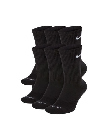 Nike Everyday Plus Cush Socks 6 Pairs Black SX6897 010