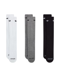 Nike Everyday Plus Cushioned Socks 3 Pairs White Gray Black SX6888 964