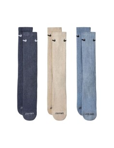 Nike Everyday Plus Cushioned Socks 3 Pairs Dark Gray Beige Light Gray SX6888 901