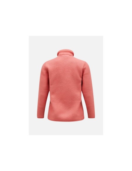 Peak Performance W Fleece Snap T Pink Sweatshirt