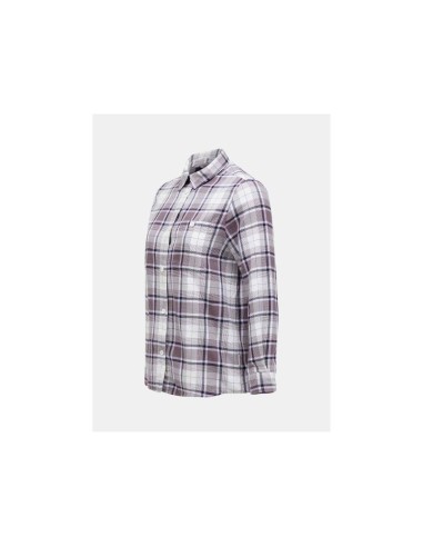 Peak Performance W Cotton Flannel Shirt Purple and White Check
