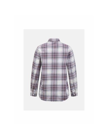 Peak Performance W Cotton Flannel Shirt Purple and White Check