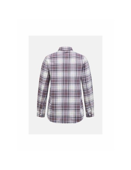 Peak Performance W Cotton Flannel Shirt Purple and White Check