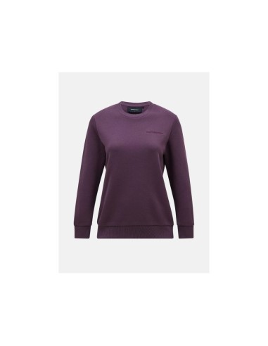 Peak Performance W Original Small Logo Crew Sweatshirt Purple