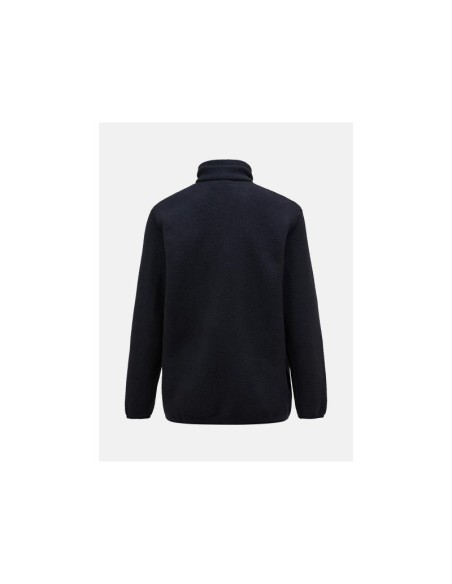 Peak Performance M Fleece Snap TNeck sweatshirt black