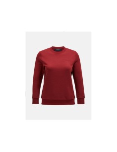 Peak Performance W Original Small Logo Crew Burgundy Sweatshirt