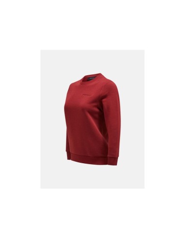 Peak Performance W Original Small Logo Crew Burgundy Sweatshirt