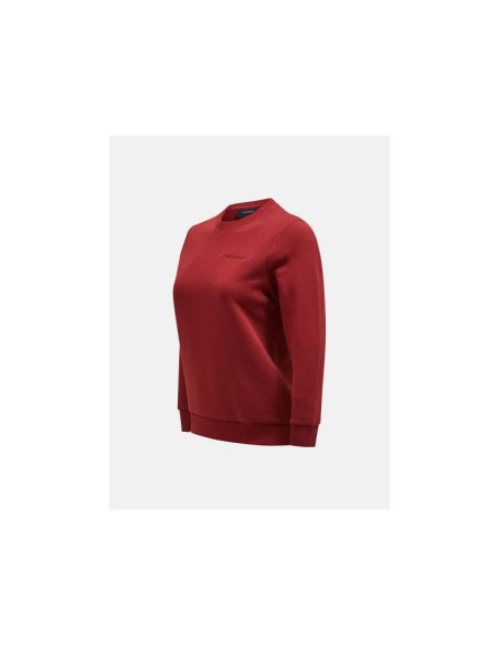 Peak Performance W Original Small Logo Crew Burgundy Sweatshirt