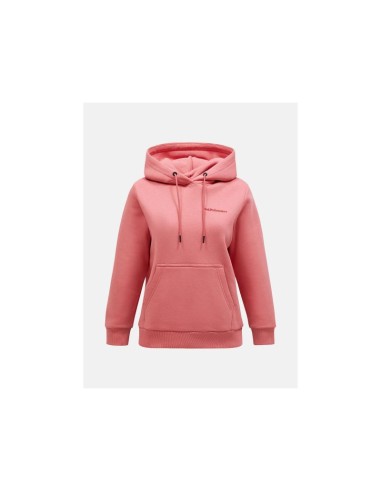 Peak Performance W Original Small Logo Hood Pink
