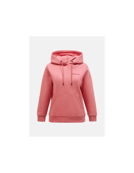 Peak Performance W Original Small Logo Hood Pink