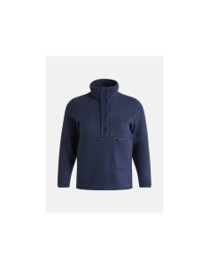 Peak Performance W Fleece Snap T Neck sweatshirt blue