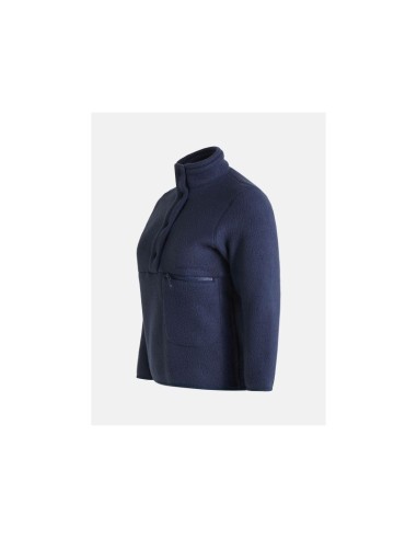 Peak Performance W Fleece Snap T Neck sweatshirt blue