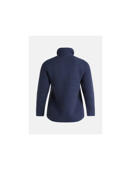 Peak Performance W Fleece Snap T Neck sweatshirt blue