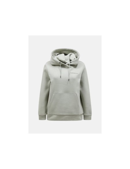 Peak Performance W Original Small Logo Hoo Sweatshirt Green