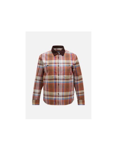 Peak Performance W Heavy Cotton Shirt Brown Plaid