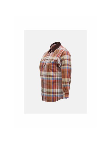 Peak Performance W Heavy Cotton Shirt Brown Plaid