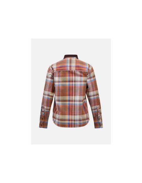Peak Performance W Heavy Cotton Shirt Brown Plaid