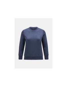 Peak Performance W Original Small Logo Crew Sweatshirt Blue