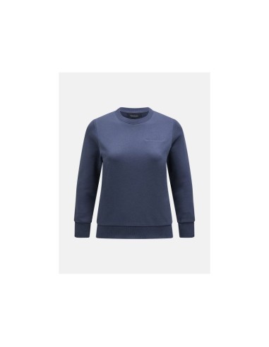 Peak Performance W Original Small Logo Crew Sweatshirt Blue