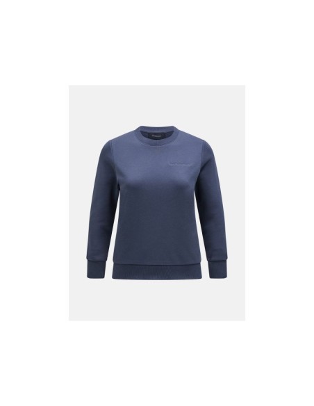 Peak Performance W Original Small Logo Crew Sweatshirt Blue