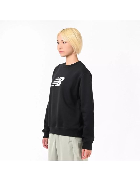 New Balance Sport Fleece Logo Crew Bk W WT43526BK sweatshirt