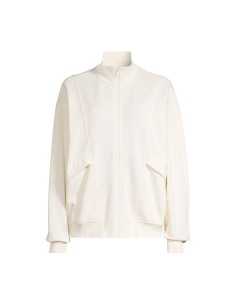 CASALL Comfy Full Zip Sweater white