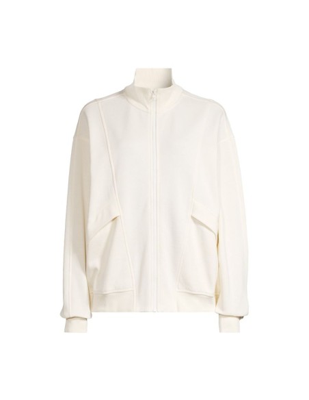 CASALL Comfy Full Zip Sweater white