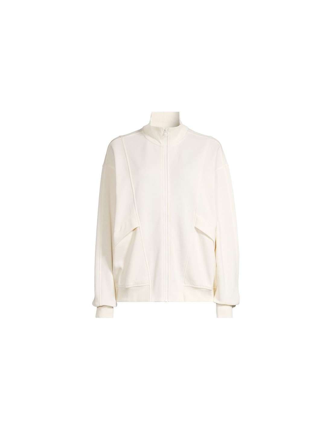 CASALL Comfy Full Zip Sweater white