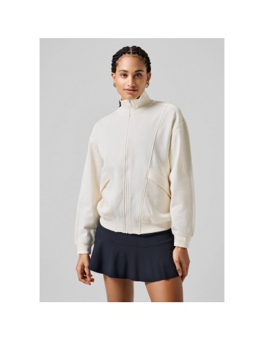 CASALL Comfy Full Zip Sweater white